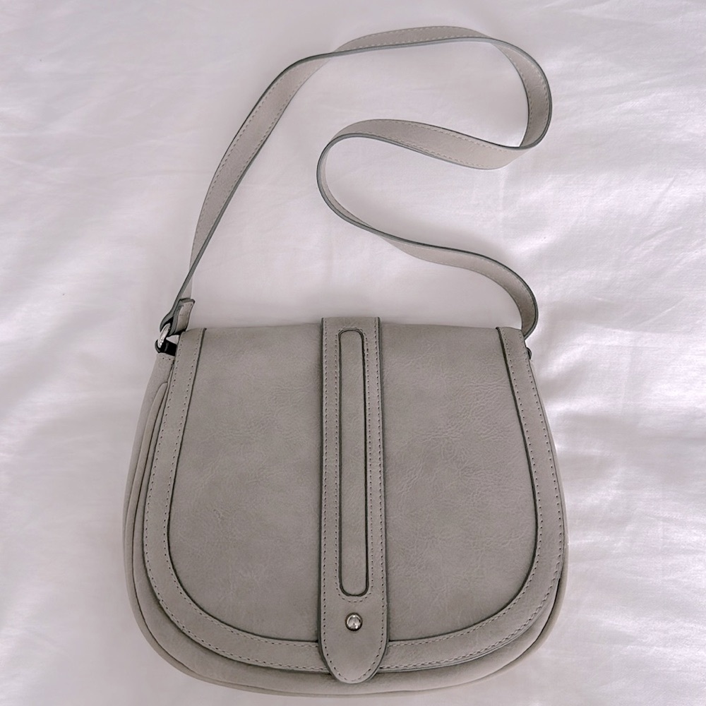 Express Brand Faux Leather Gray Colored  Purse